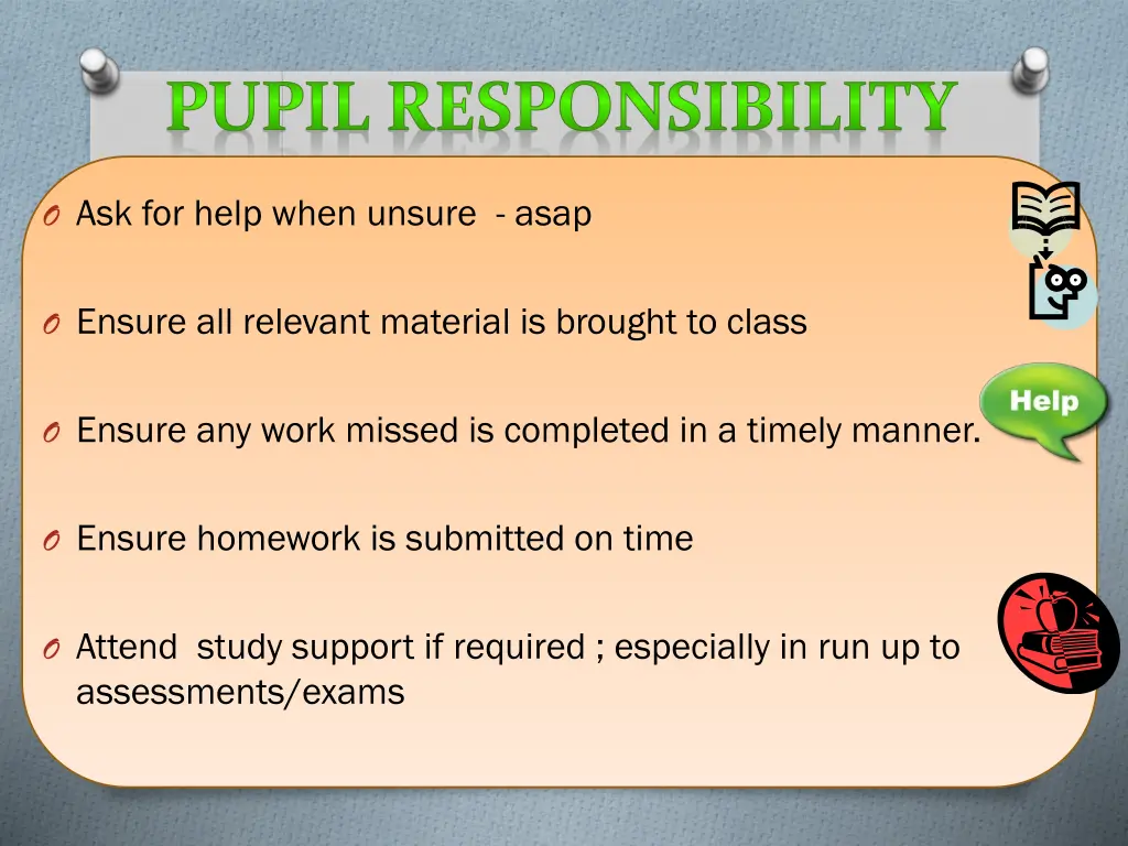pupil responsibility