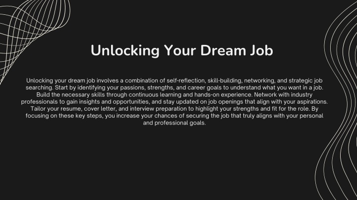 unlocking your dream job