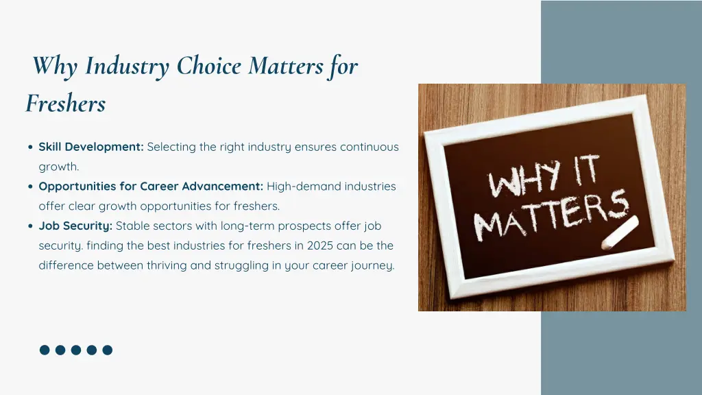 why industry choice matters for freshers
