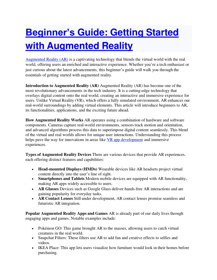 beginner s guide getting started with augmented