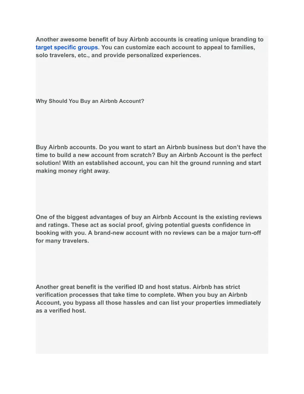 another awesome benefit of buy airbnb accounts
