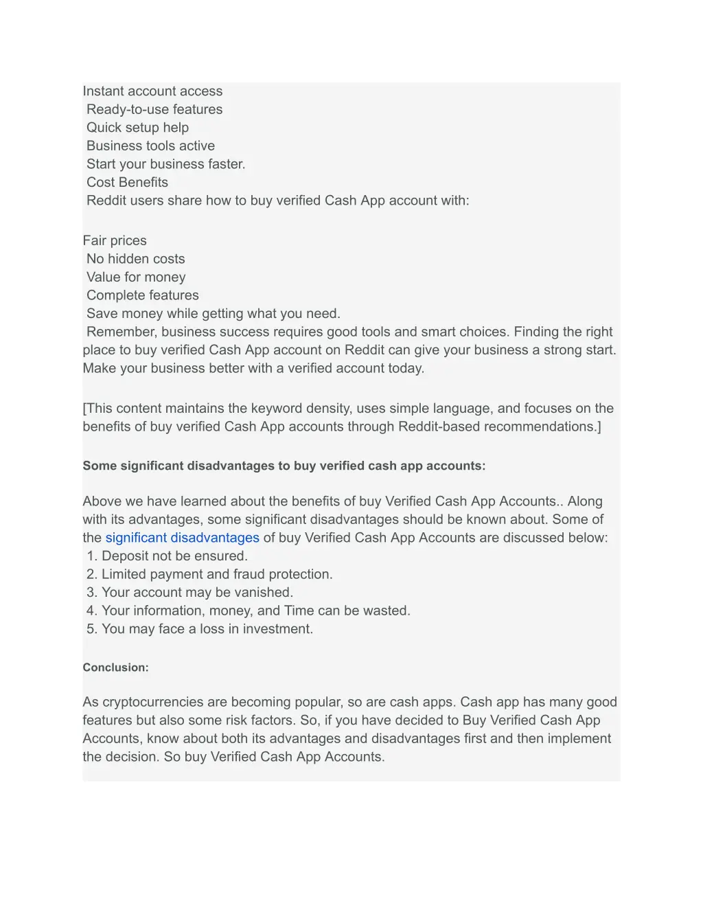 instant account access ready to use features