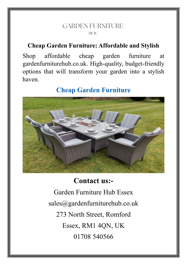 cheap garden furniture affordable and stylish