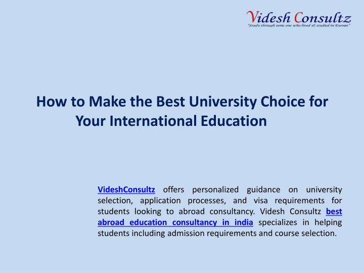 how to make the best university choice for your