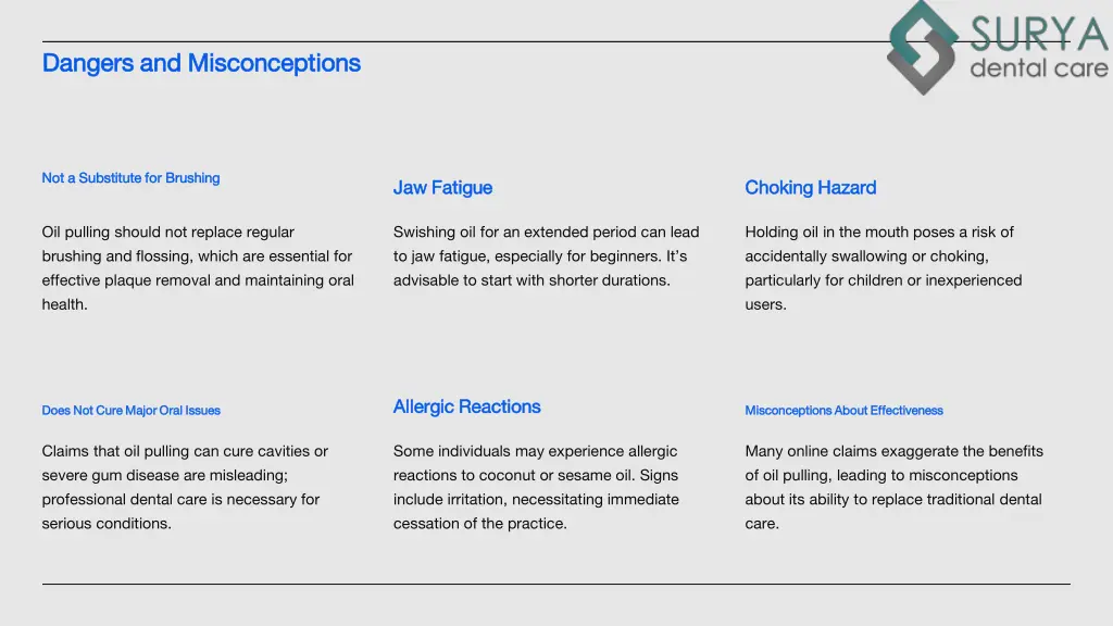 dangers and misconceptions dangers