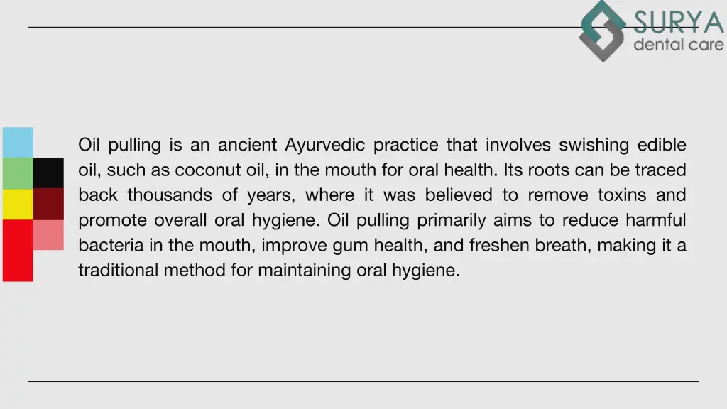 oil pulling is an ancient ayurvedic practice that