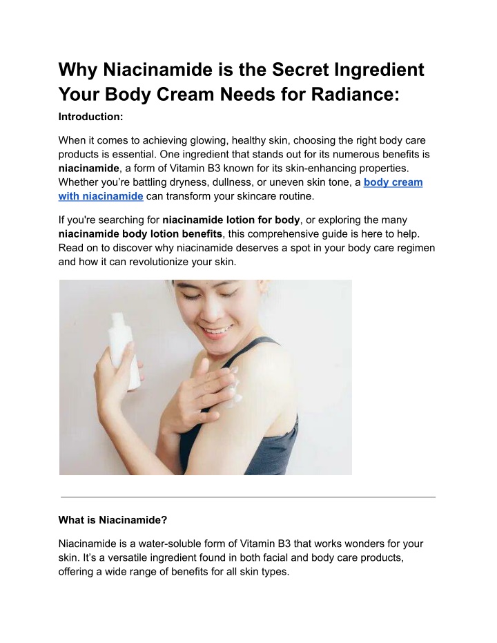 why niacinamide is the secret ingredient your