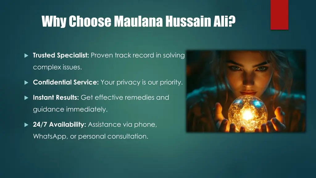 why choose maulana hussain ali