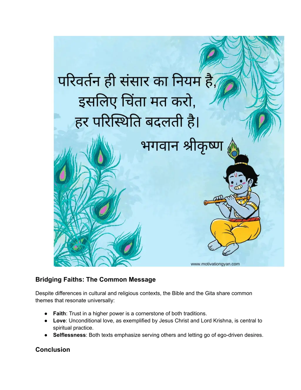 bridging faiths the common message