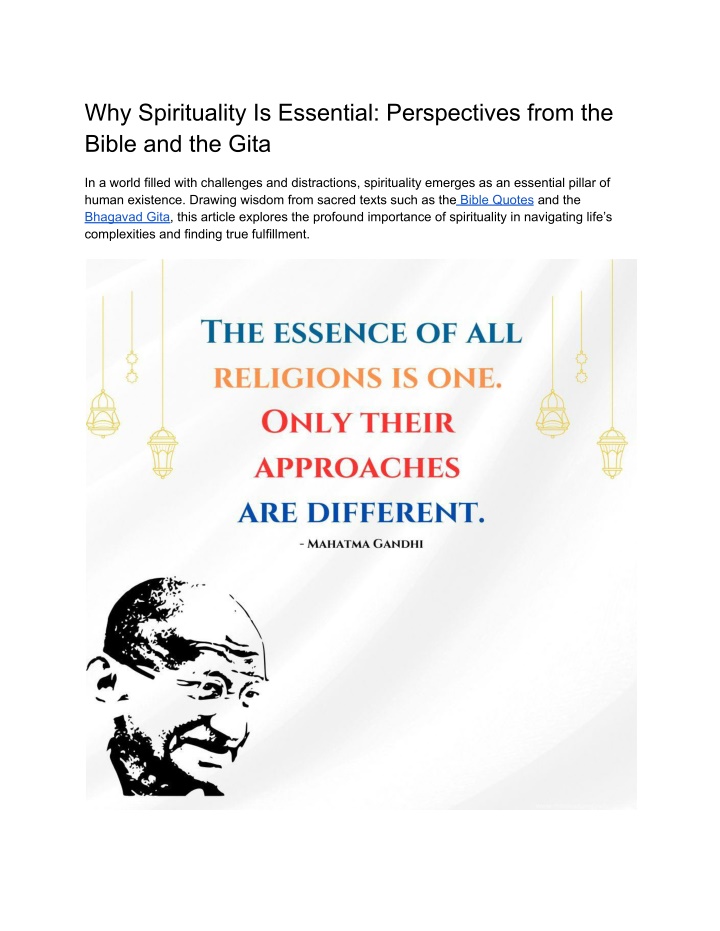 why spirituality is essential perspectives from