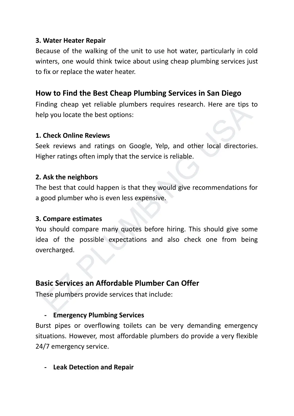 3 water heater repair because of the walking