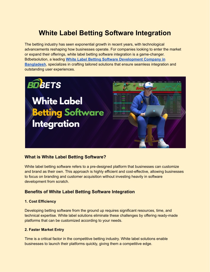 white label betting software integration