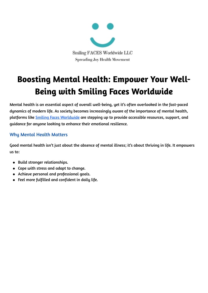 boosting mental health empower your well being