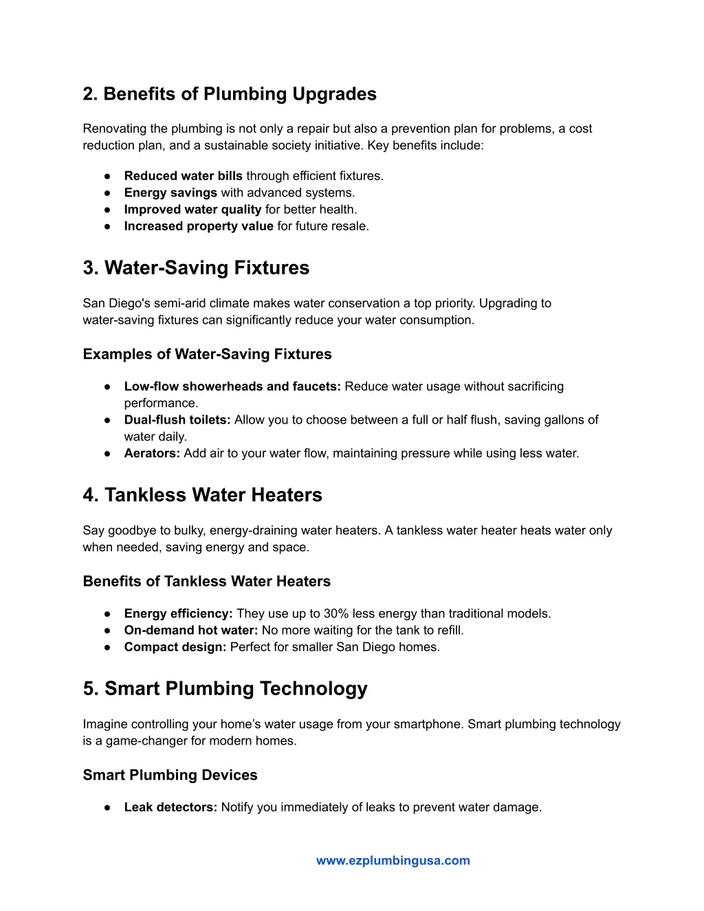 2 benefits of plumbing upgrades