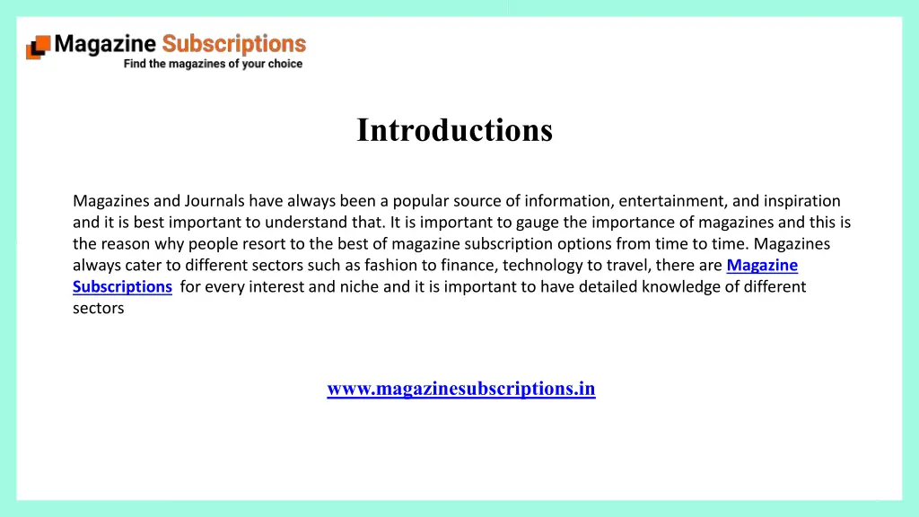 introductions