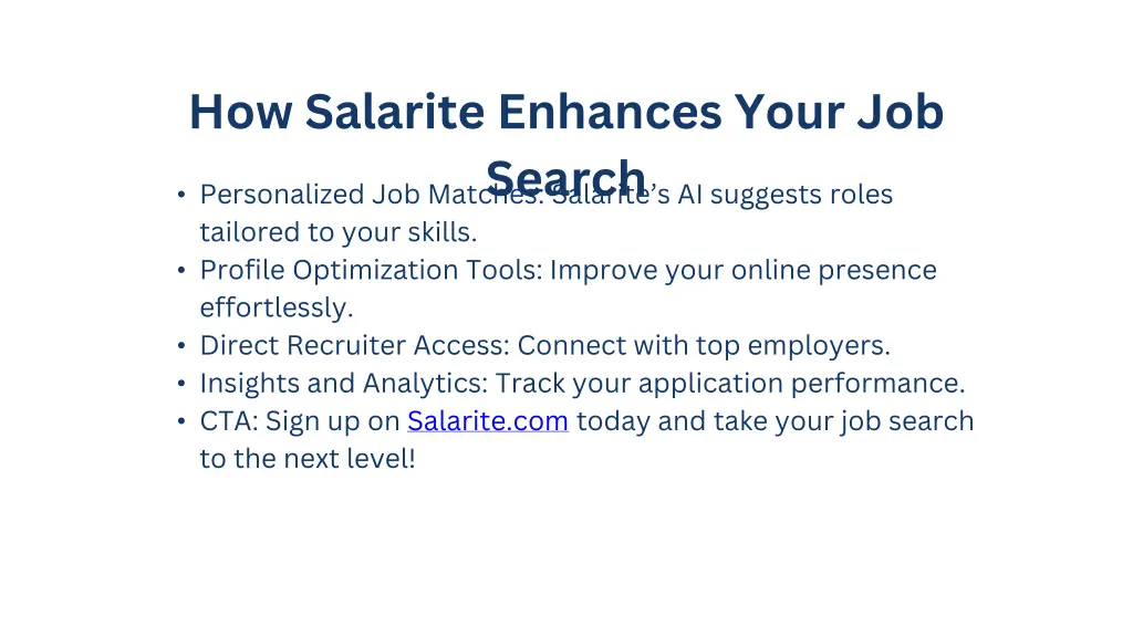 how salarite enhances your job search