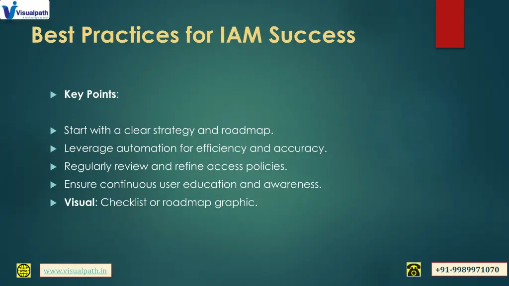 best practices for iam success