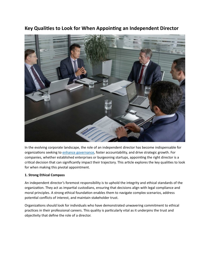 key qualities to look for when appointing