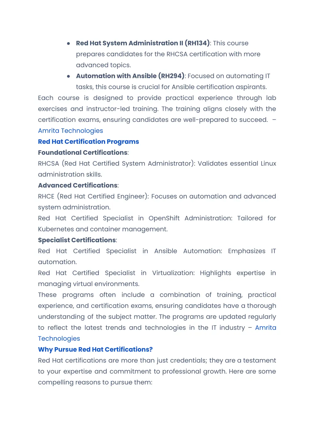 red hat system administration ii rh134 this