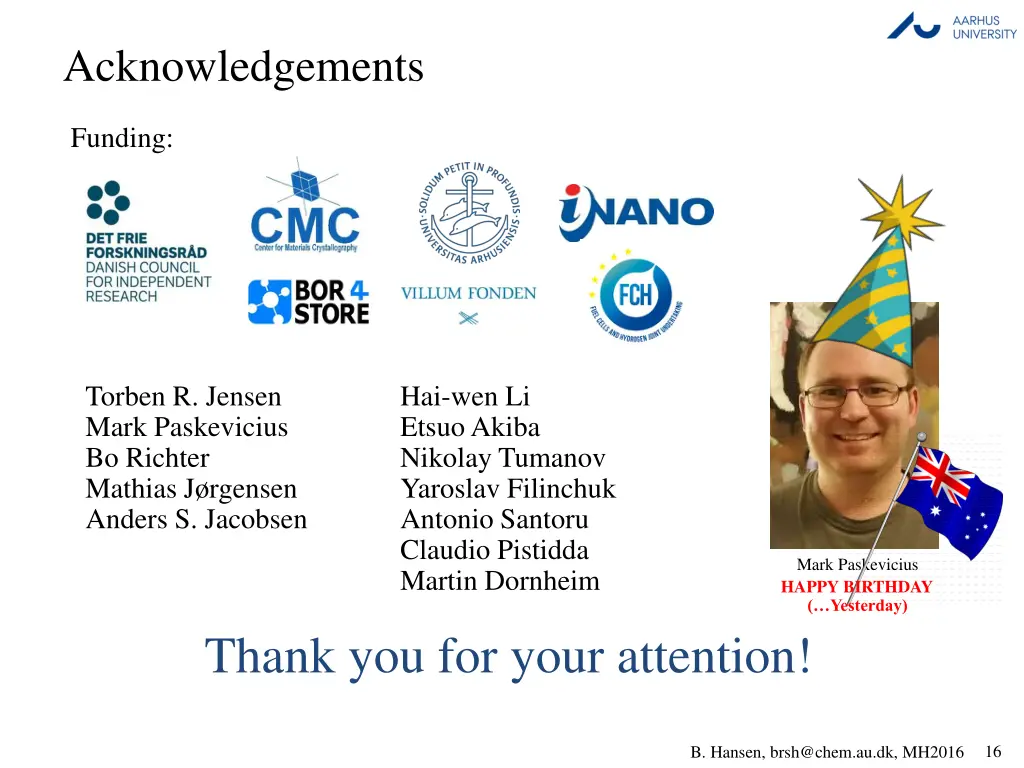 acknowledgements