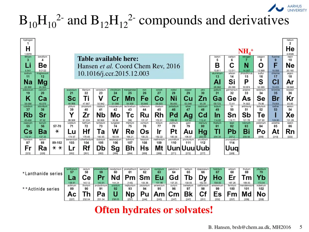 b 10 h 102 and b 12 h 122 compounds