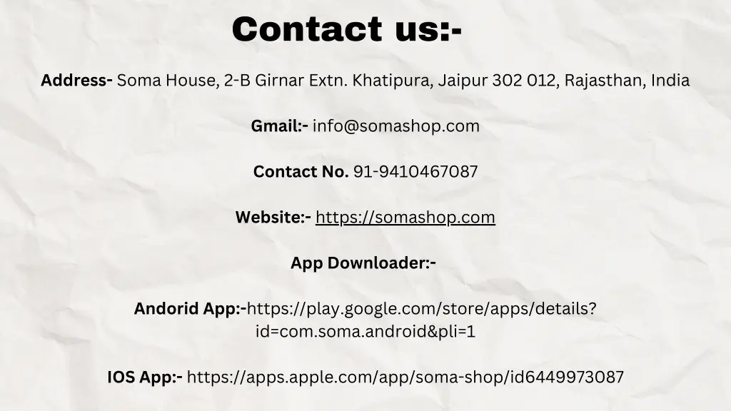 contact us