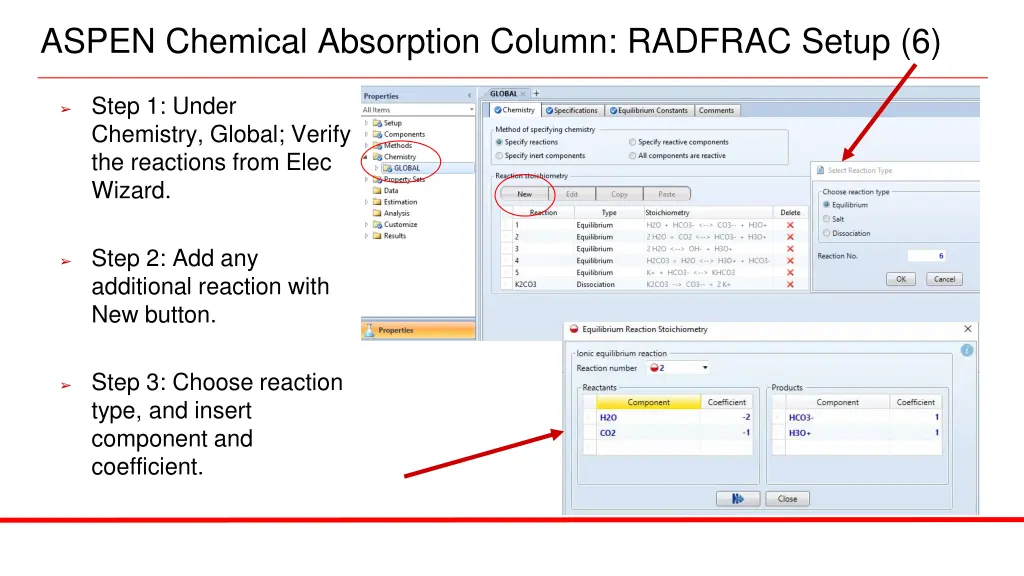 aspen chemical absorption column radfrac setup 6