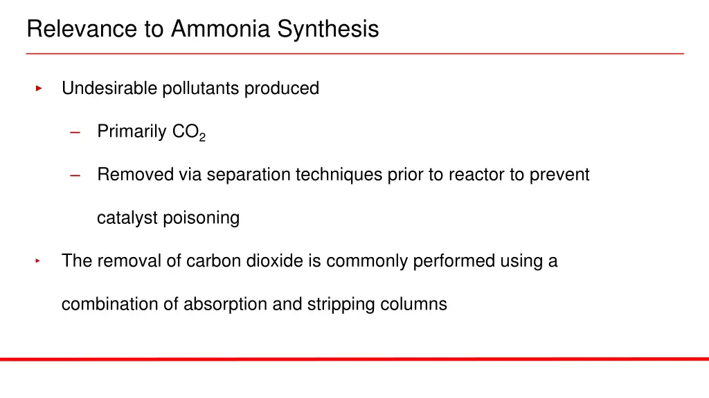 relevance to ammonia synthesis