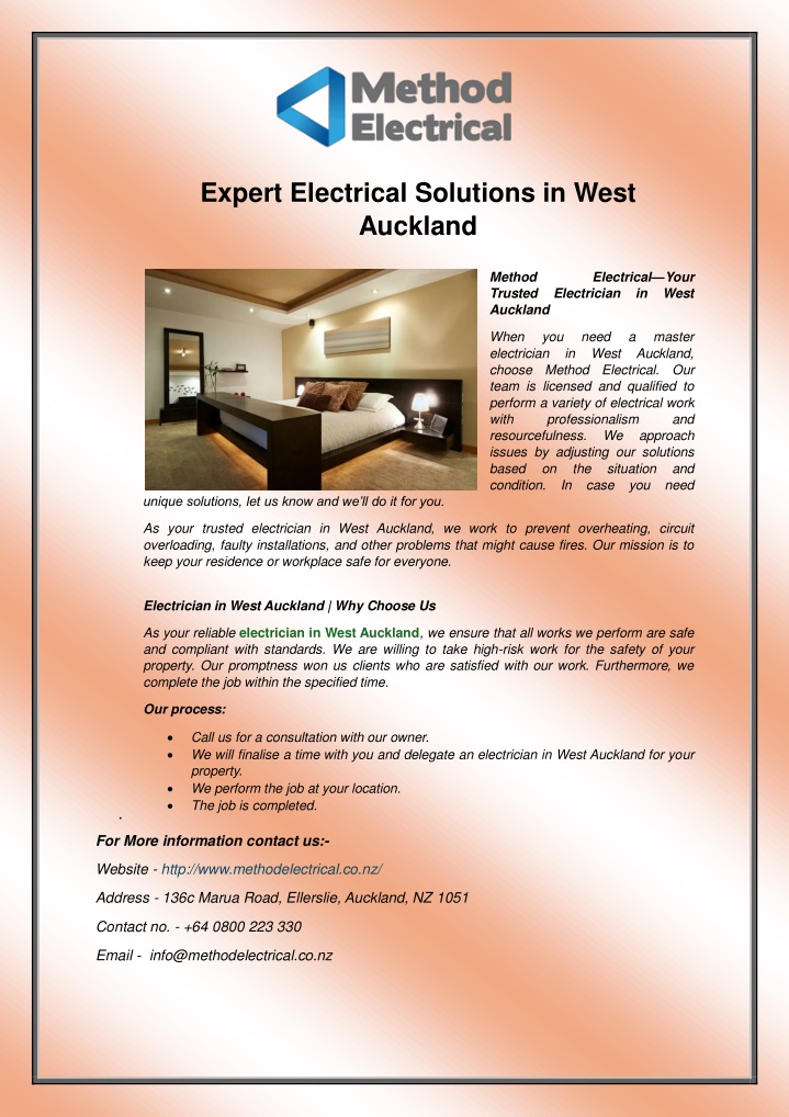 expert electrical solutions in west auckland