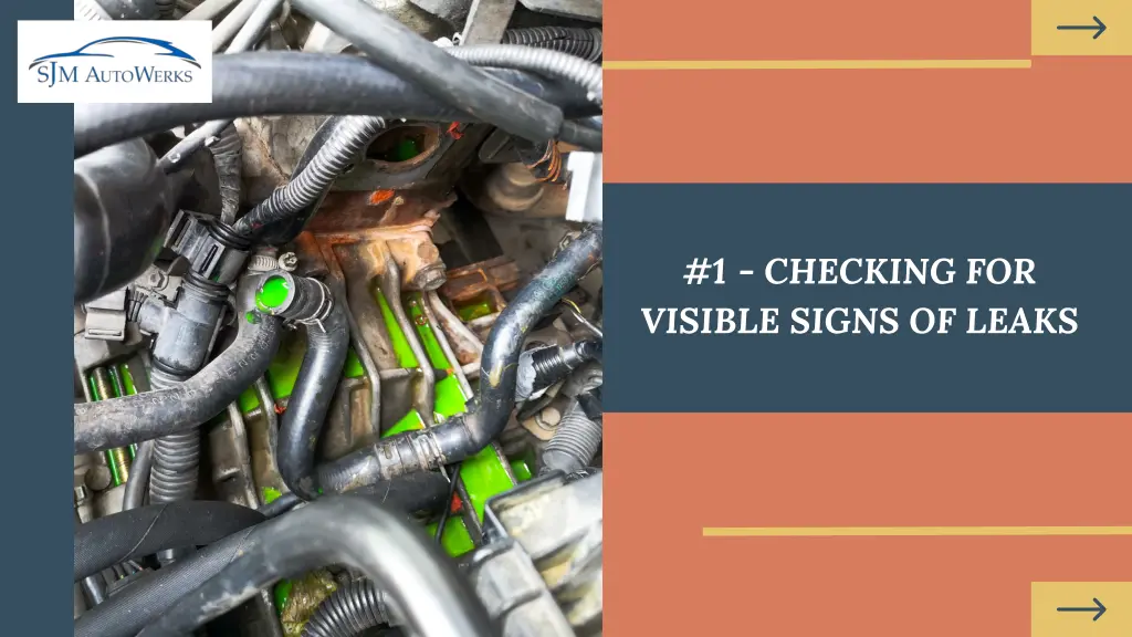 1 checking for visible signs of leaks