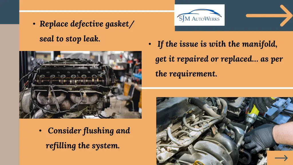 replace defective gasket
