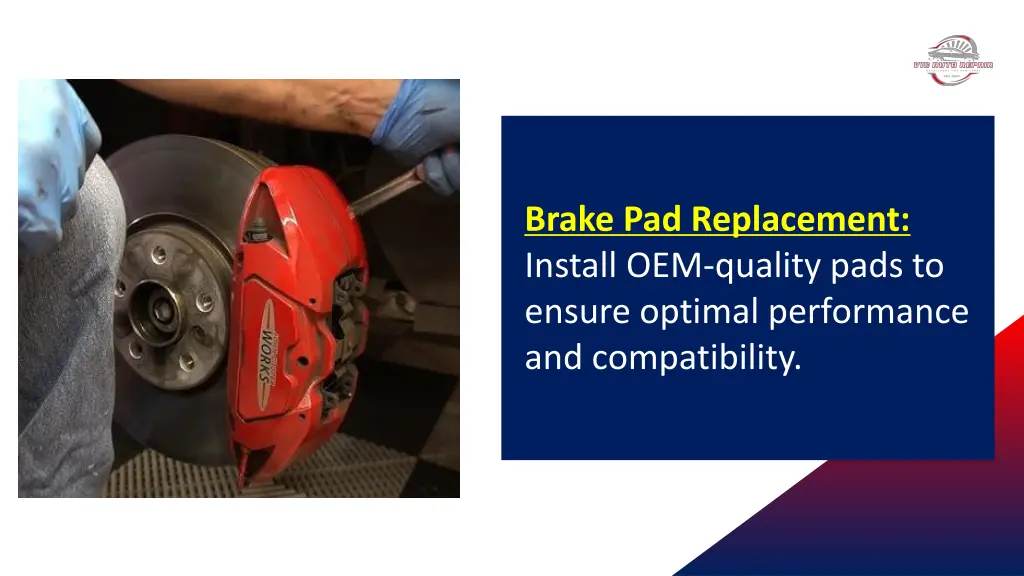 brake pad replacement install oem quality pads