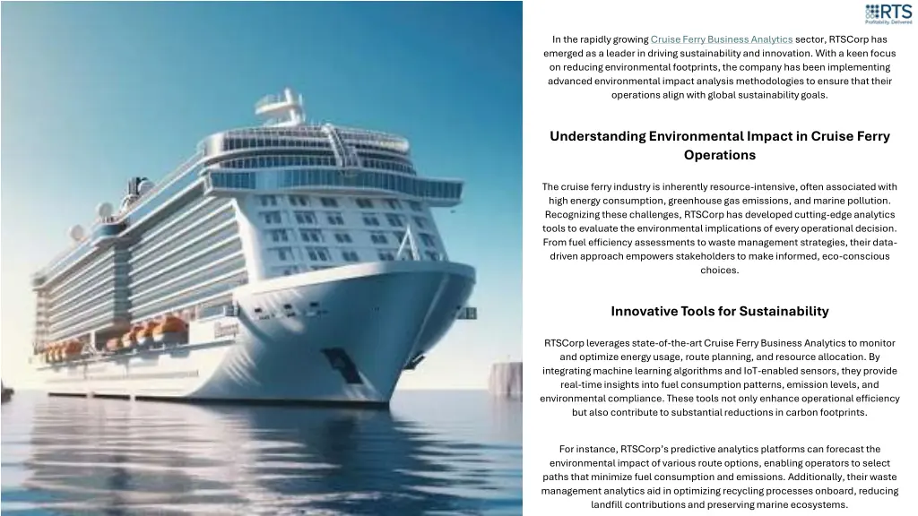 in the rapidly growing cruise ferry business