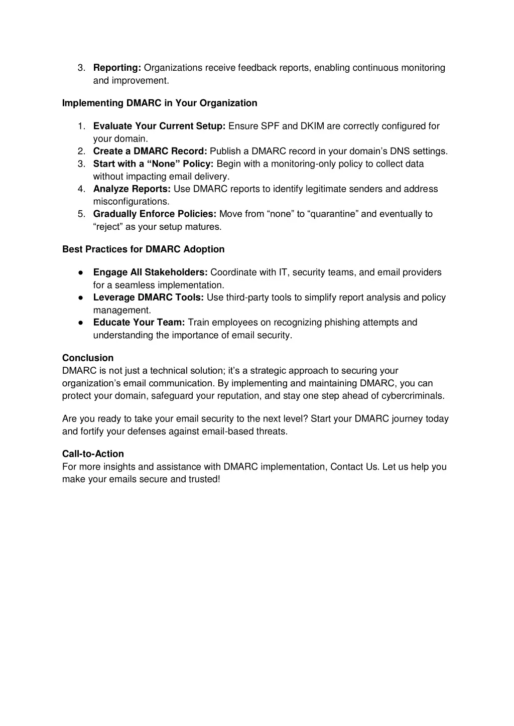 3 reporting organizations receive feedback