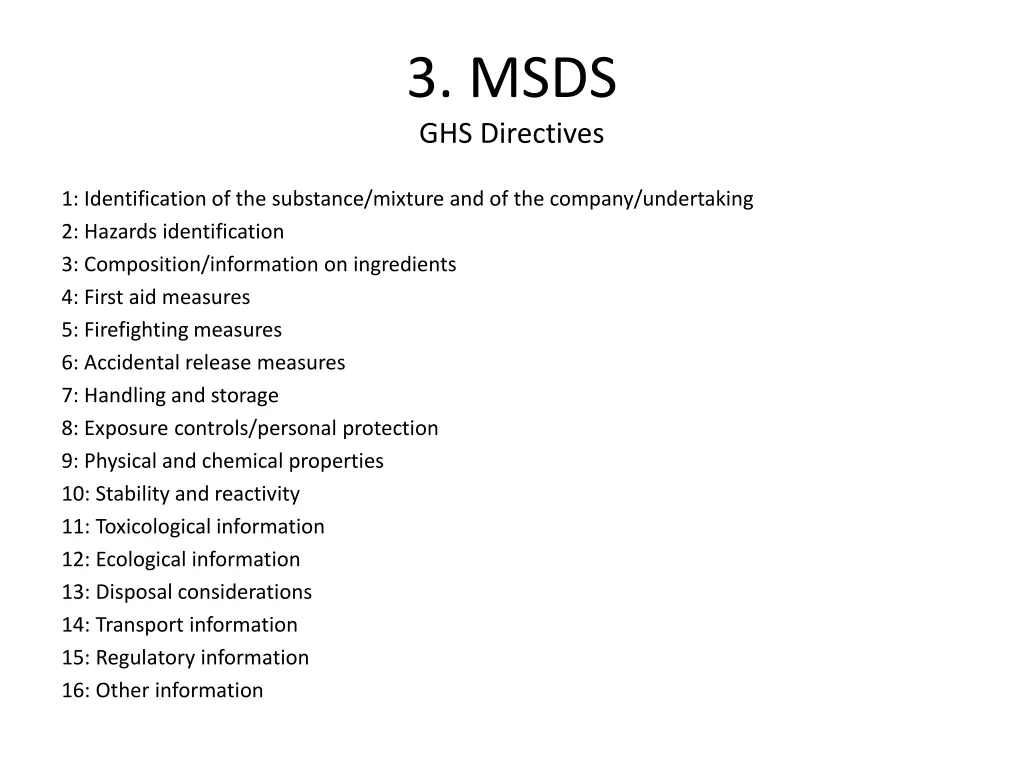 3 msds ghs directives