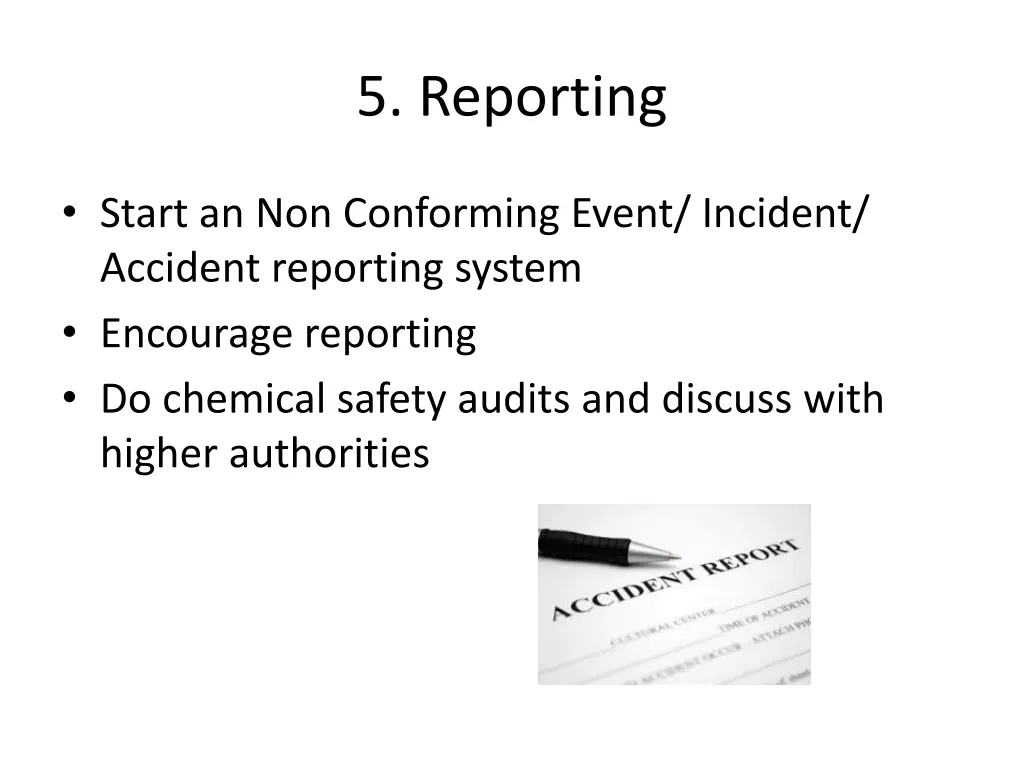 5 reporting