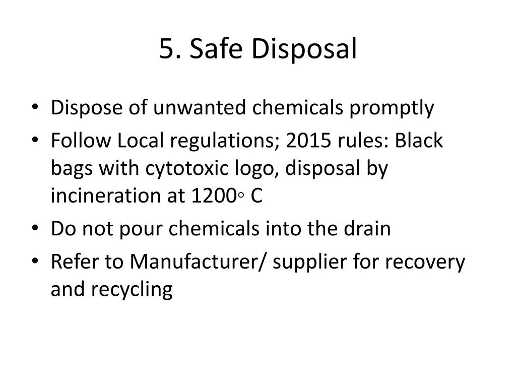 5 safe disposal