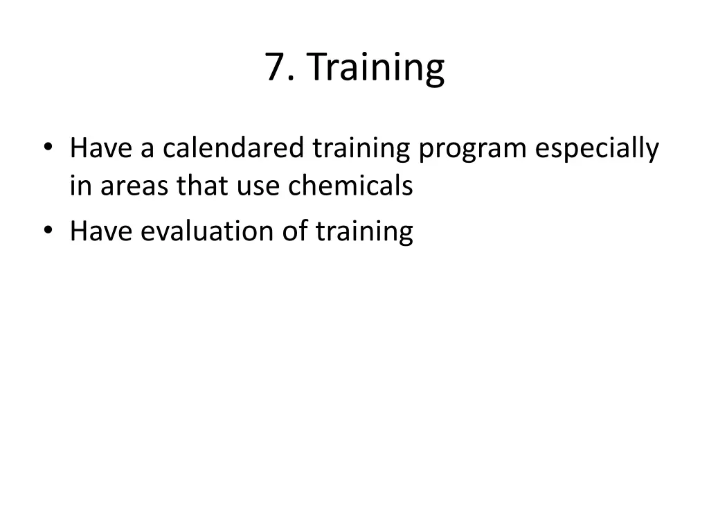 7 training