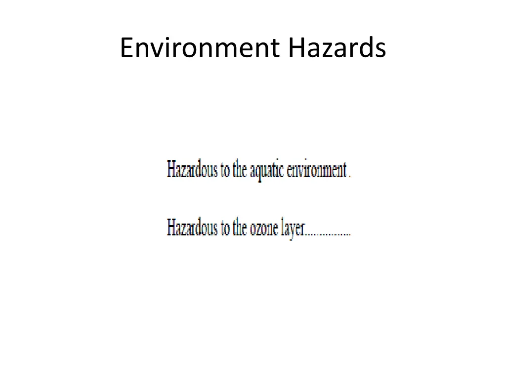 environment hazards