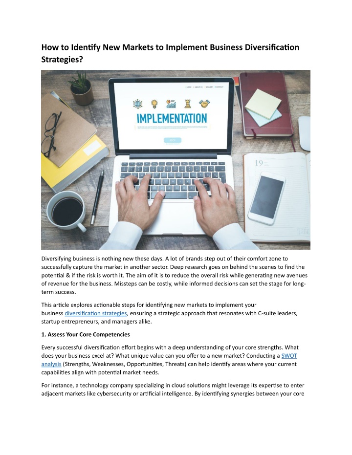 how to identify new markets to implement business