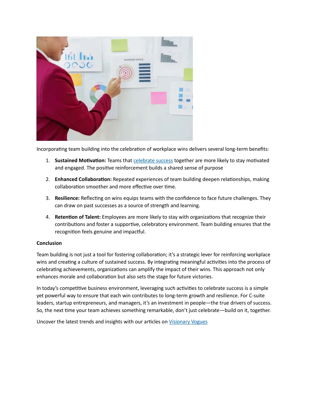incorporating team building into the celebration