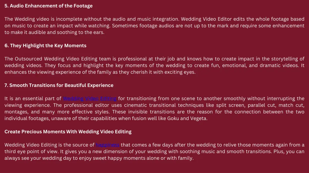 5 audio enhancement of the footage