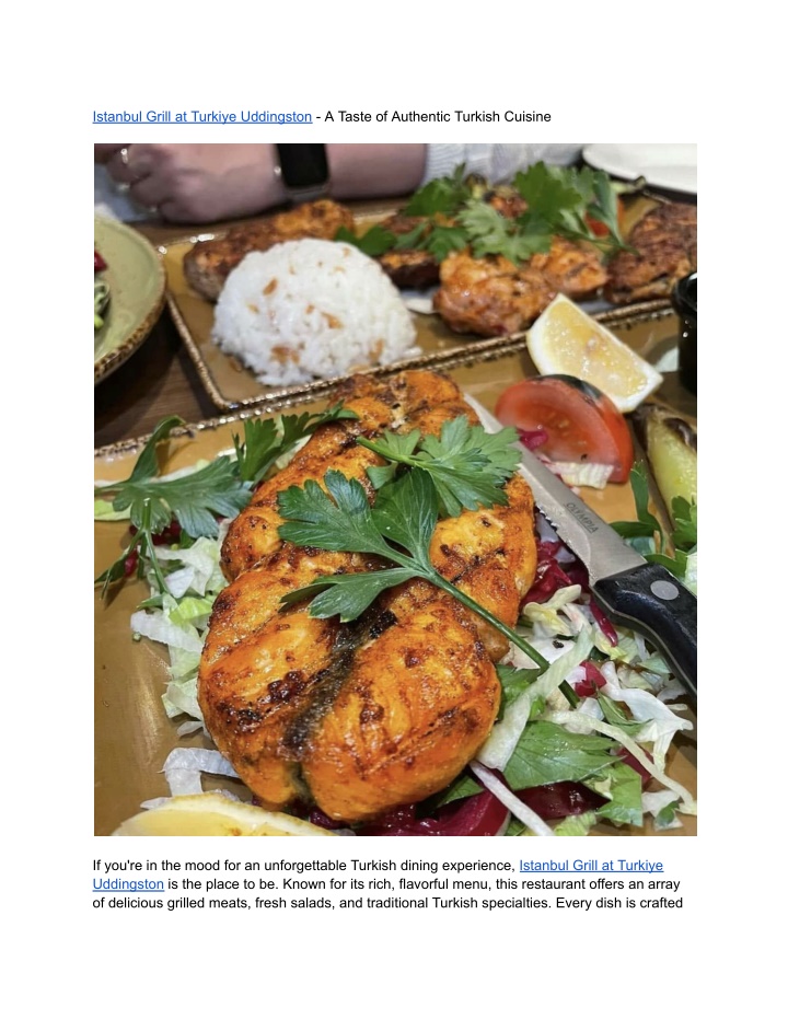 istanbul grill at turkiye uddingston a taste