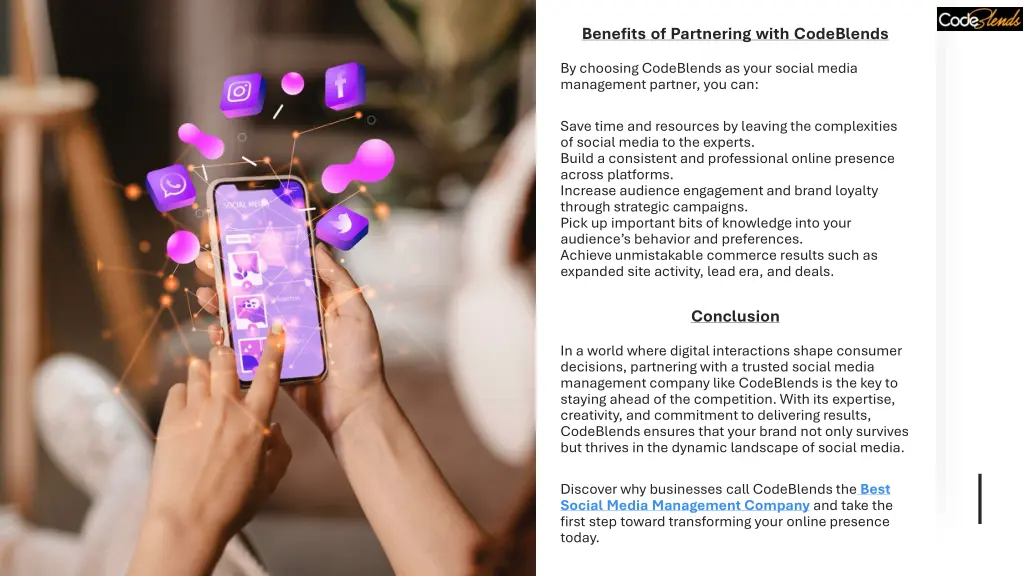 benefits of partnering with codeblends
