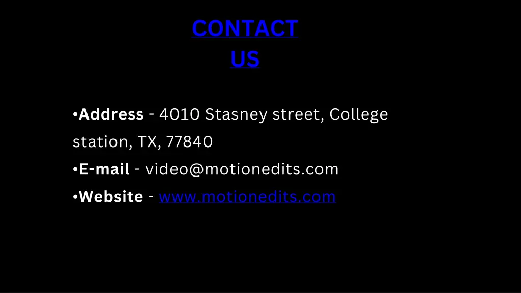 contact us