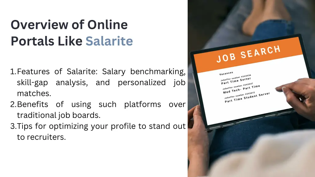overview of online portals like salarite