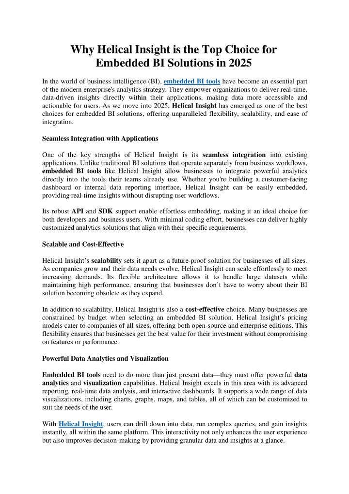 why helical insight is the top choice
