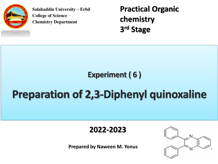 practical organic chemistry 3 rd stage