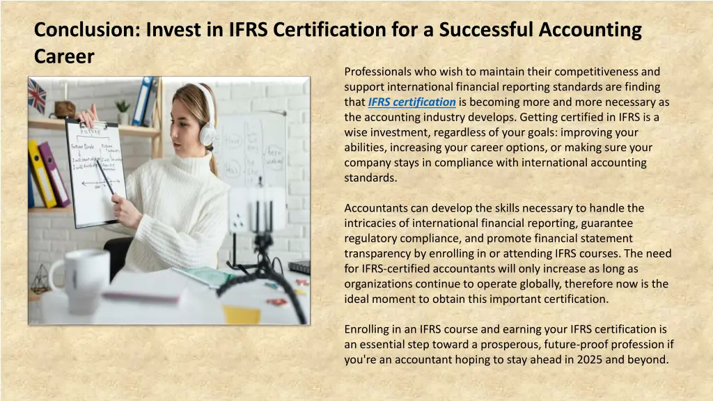 conclusion invest in ifrs certification