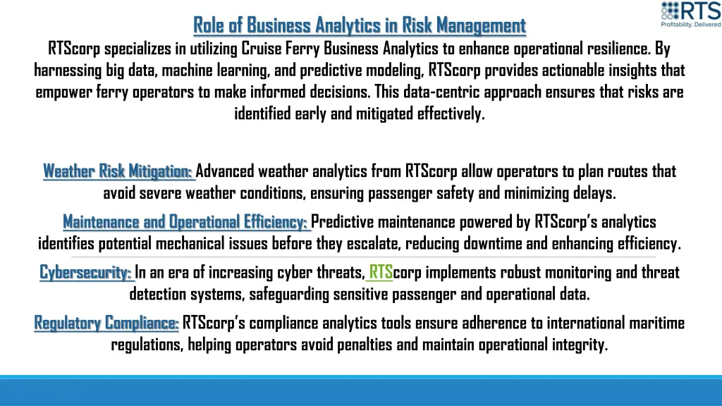 role of business analytics in risk management